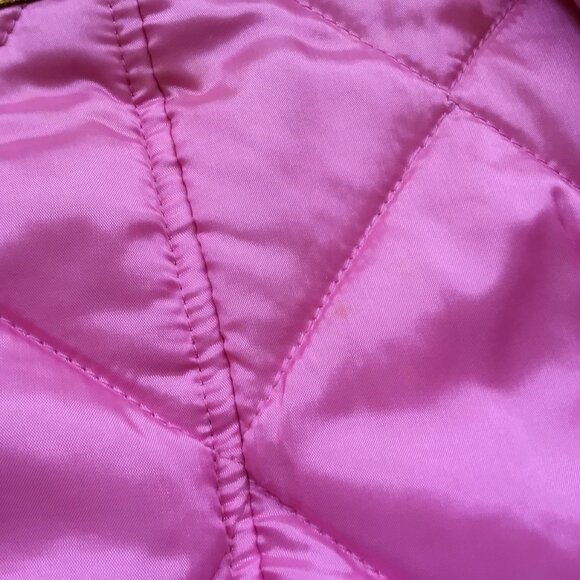 Dynasty Pink Quilted Puffer Asian Silk Mandarin Collar Frog Closure Jacket - Picture 11 of 12